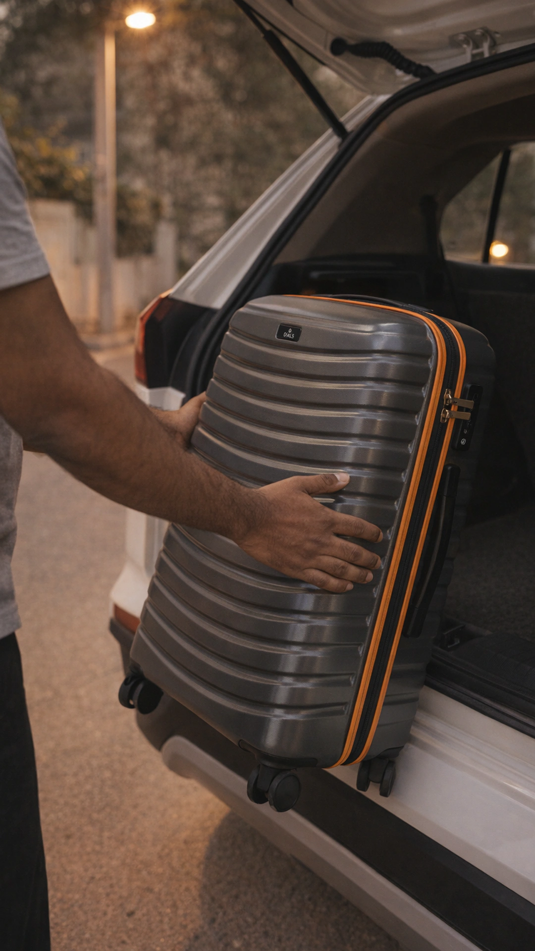 A metallic-grey Drift cabin being set into a car boot on an Indiranagar street